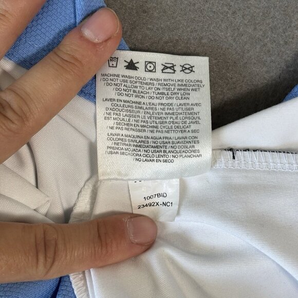 North Carolina Tar Heels Shirt Mens L Blue Air Jordan Dri Fit Basketball Jersey - Picture 10 of 14